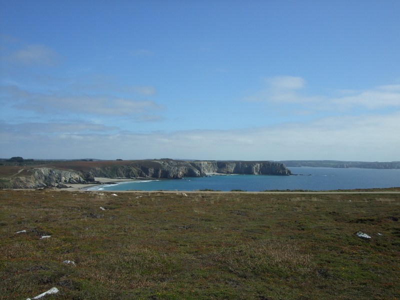 Vue sur la plage de Pen hat à partir de Toulinguet (Camaret-sur-Mer)