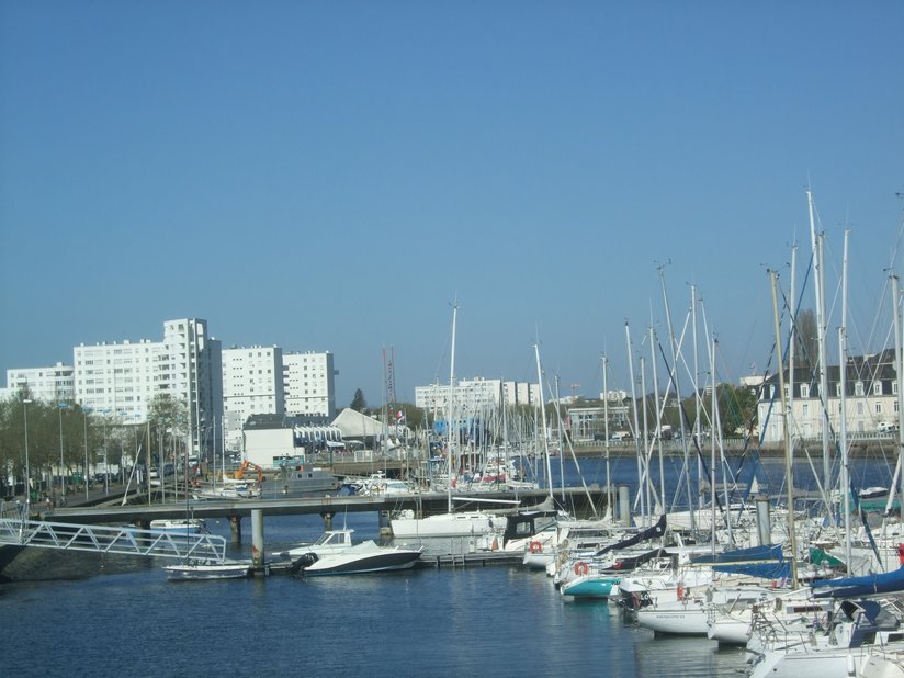 Le port de plaisance de Lorient où on pouvait voir Tara