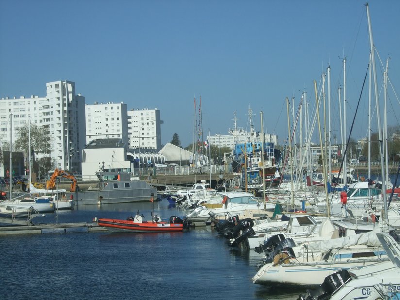 Le port de plaisance de Lorient où on pouvait voir Tara