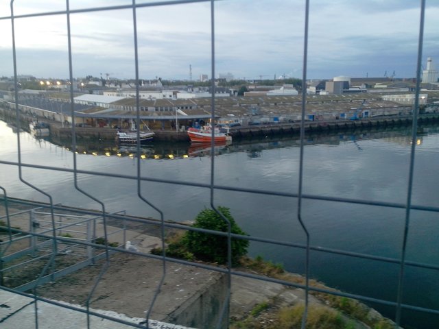 Port de pêche de Lorient, vu du toit du K1